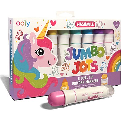 Jumbo Jots 8 Dual Tip Unicorn Markers