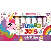 Jumbo Jots 8 Dual Tip Unicorn Markers