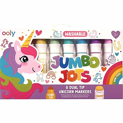 Jumbo Jots 8 Dual Tip Unicorn Markers