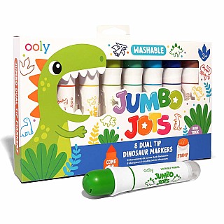 Jumbo Jots 8 Dual Tip Dinosaur Markers