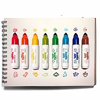 Jumbo Jots 8 Dual Tip Dinosaur Markers