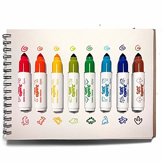 Jumbo Jots 8 Dual Tip Dinosaur Markers