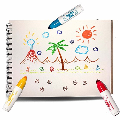Jumbo Jots 8 Dual Tip Dinosaur Markers