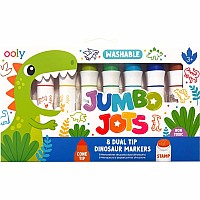 Jumbo Jots 8 Dual Tip Dinosaur Markers