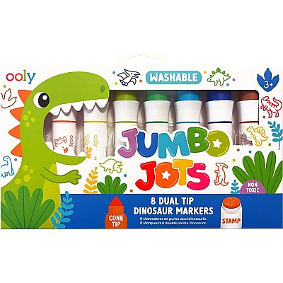 Jumbo Jots 8 Dual Tip Dinosaur Markers
