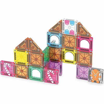 MAGNA-TILES microMAGS Gingerbread House Travel 24-Piece Set