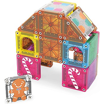 MAGNA-TILES microMAGS Gingerbread House Travel 24-Piece Set
