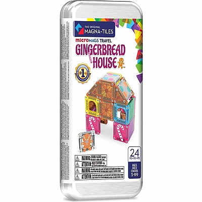 MAGNA-TILES microMAGS Gingerbread House Travel 24-Piece Set