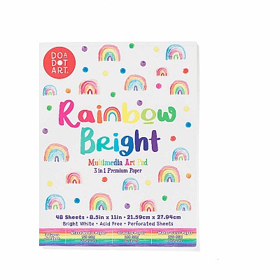 Rainbow Bright Multimedia Art Pad - 3 in 1 Premium Paper