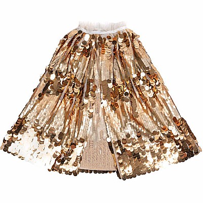 The 5th Avenue Paillette Gold Cape, Size 4/6
