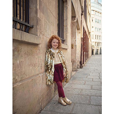 The 5th Avenue Paillette Gold Cape, Size 4/6