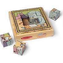 Mo Willems' Elephant & Piggie Wooden Cube Puzzle