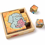 Mo Willems' Elephant & Piggie Wooden Cube Puzzle