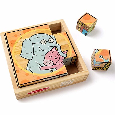 Mo Willems' Elephant & Piggie Wooden Cube Puzzle