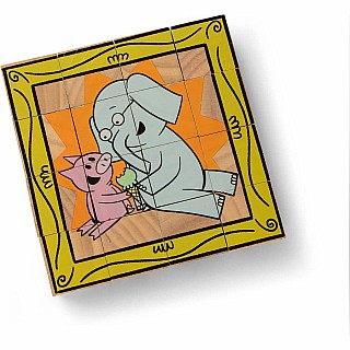Mo Willems' Elephant & Piggie Wooden Cube Puzzle