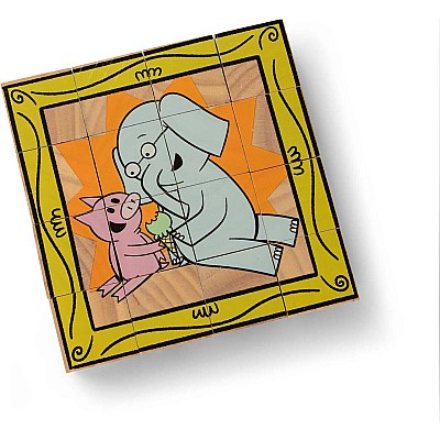 Mo Willems' Elephant & Piggie Wooden Cube Puzzle