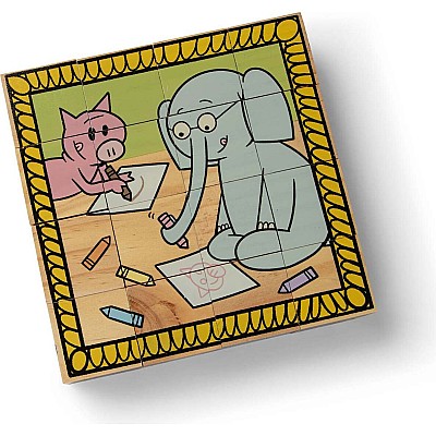 Mo Willems' Elephant & Piggie Wooden Cube Puzzle
