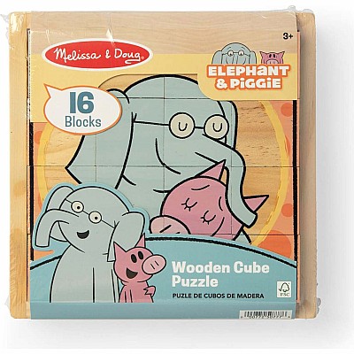 Mo Willems' Elephant & Piggie Wooden Cube Puzzle