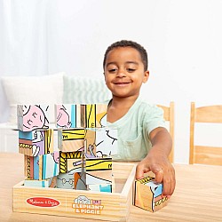 Mo Willems' Elephant & Piggie Wooden Cube Puzzle