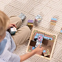 Mo Willems' Elephant & Piggie Wooden Cube Puzzle