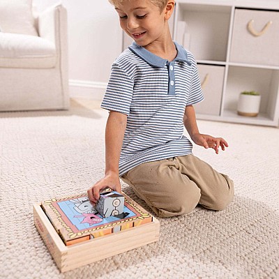 Mo Willems' Elephant & Piggie Wooden Cube Puzzle
