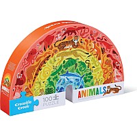 Animals 100 pc Rainbow-Shaped Puzzle