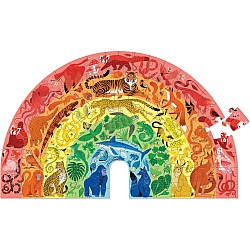Animals 100 pc Rainbow-Shaped Puzzle