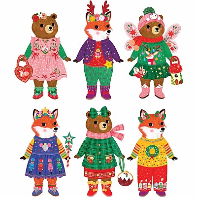 Mudpuppy Merry Woodland Magnetic Dress-Up Set