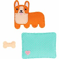 Petit Collage Mini Craft Kit: Pocket Corgi