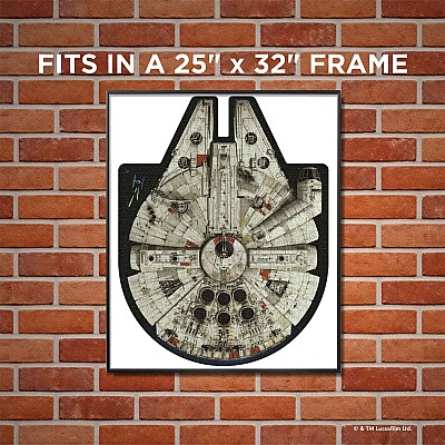 Star Wars Double-Sided Millennium Falcon Jigsaw Puzzle & Trivia