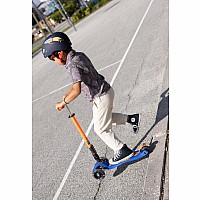 Micro Kickboard Maxi Deluxe Foldable LED Scooter - Blue Neon Color