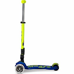 Micro Kickboard Maxi Deluxe Foldable LED Scooter - Blue Neon Color