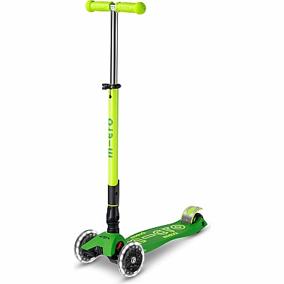 Micro Kickboard Maxi Deluxe Foldable LED Scooter - New Neon Colors