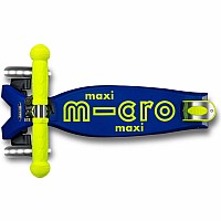 Micro Kickboard Maxi Deluxe Foldable LED Scooter - Blue Neon Color