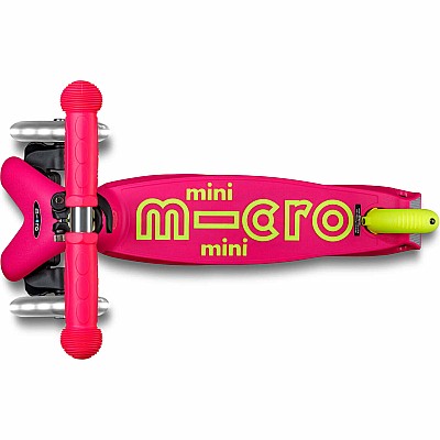Micro Kickboard Mini Deluxe Foldable LED Scooter - New Neon Colors