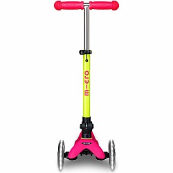 Micro Kickboard Mini Deluxe Foldable LED Scooter - New Neon Colors
