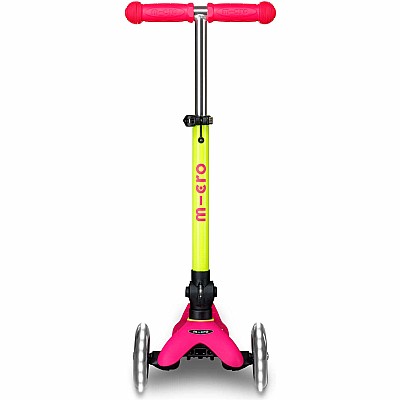 Micro Kickboard Mini Deluxe Foldable LED Scooter - New Neon Colors