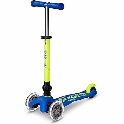 Micro Kickboard Mini Deluxe Foldable LED Scooter - New Neon Colors