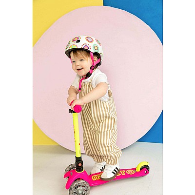 Micro Kickboard Mini Deluxe Foldable LED Scooter - New Neon Colors