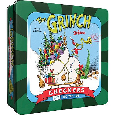 The Grinch Checkers and Tic Tac Toe Tin