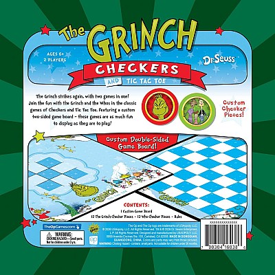 The Grinch Checkers and Tic Tac Toe Tin
