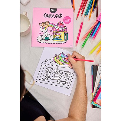 Cozy Art Kawaii Coloring Notebook
