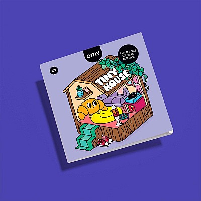 Cozy Art Tiny House Coloring Notebook
