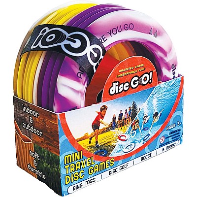Disc Go! Mini Travel Disc Game - Yellow, White, & Purple