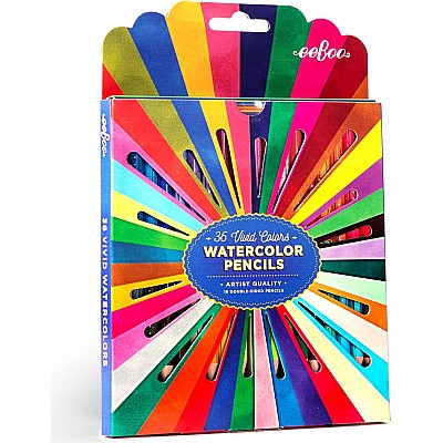 36 Vivid Colors Watercolor Pencils Rainbow