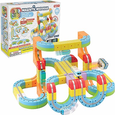 Rail Cube Magnetic Monorail Deluxe Block Set