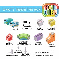 Rail Cube Magnetic Monorail Deluxe Block Set