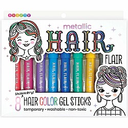 Metallic Hair Flair 8 Hair Shimmery Color Gel Sticks