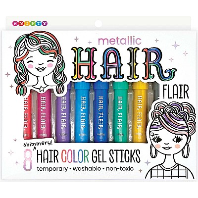 Metallic Hair Flair 8 Hair Shimmery Color Gel Sticks