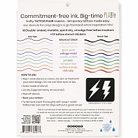 Metallic Tattoo Flair 10 Tattoo Markers + 12 Stencils